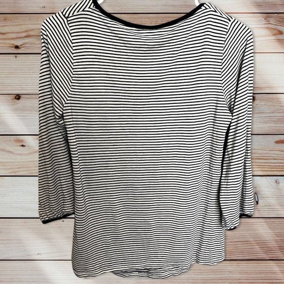 Boden Striped 3/4 Sleeve Size 8 - Picture 2 of 7